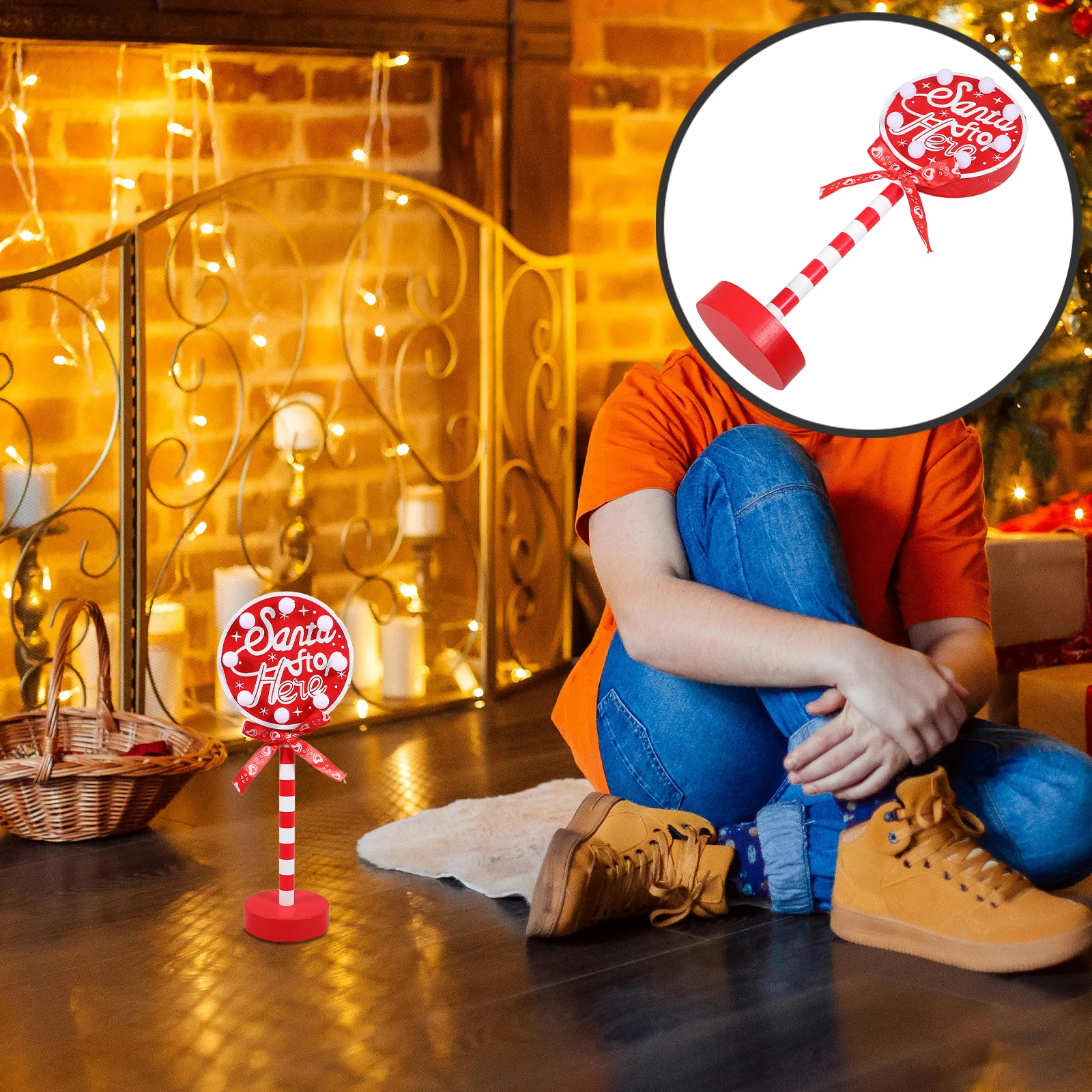 عيد الميلاد LED مصباح عيد الميلاد ضوء خشبي السرير الجدول ديكور زخرفة غرفة المعيشة المنزلي غرفة نوم الطعام مهرجان الملحقات #3