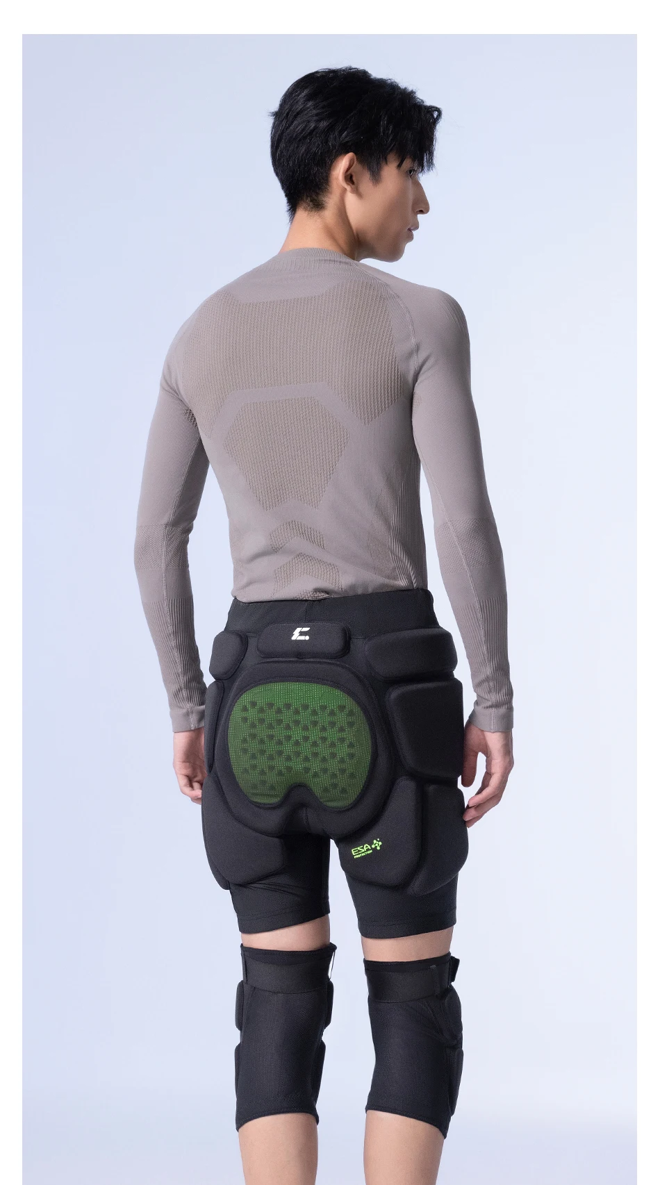 COPOZZ ESA-Serie Skischutzpolster Motorrad Skaten Sport Schützen Snowboarden Hüftschutz Gepolsterte atmungsaktive Ausrüstungsshorts – Detail 23