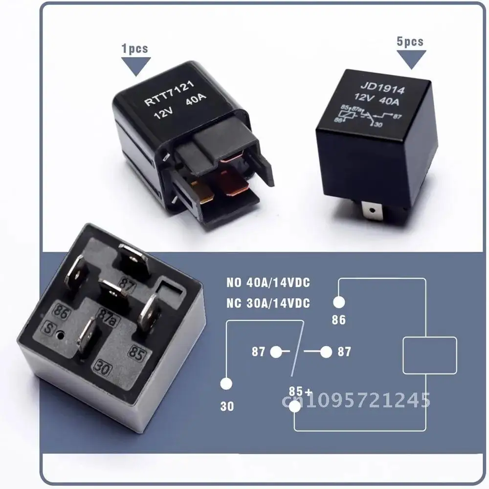 

12 24V 40A Relay Relay 6 Slots Automotive Universal Relay 4 Fuse Auto Car Wiring Accessories Pin Box Harness For and ATC/ATO 5