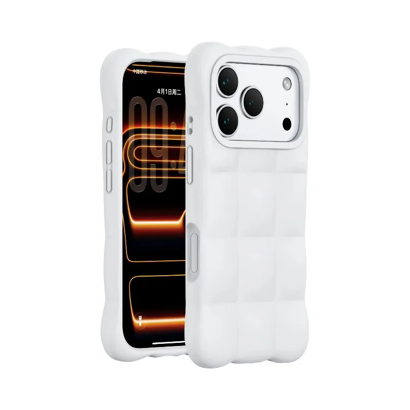 Premium Flüssigsilikon-Handyhülle in Wolkenform für iPhone 17 18 Pro Max 15 16 18 Pro Max, vollständige Tastenabdeckung, stoßfeste Hülle