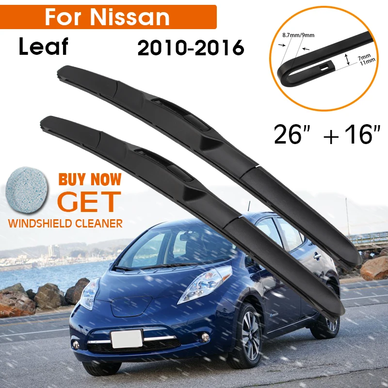 Car Wiper Blade For Nissan Leaf 2010-2016 Windshield Rubber Silicon Refill Front Window Wiper 26\