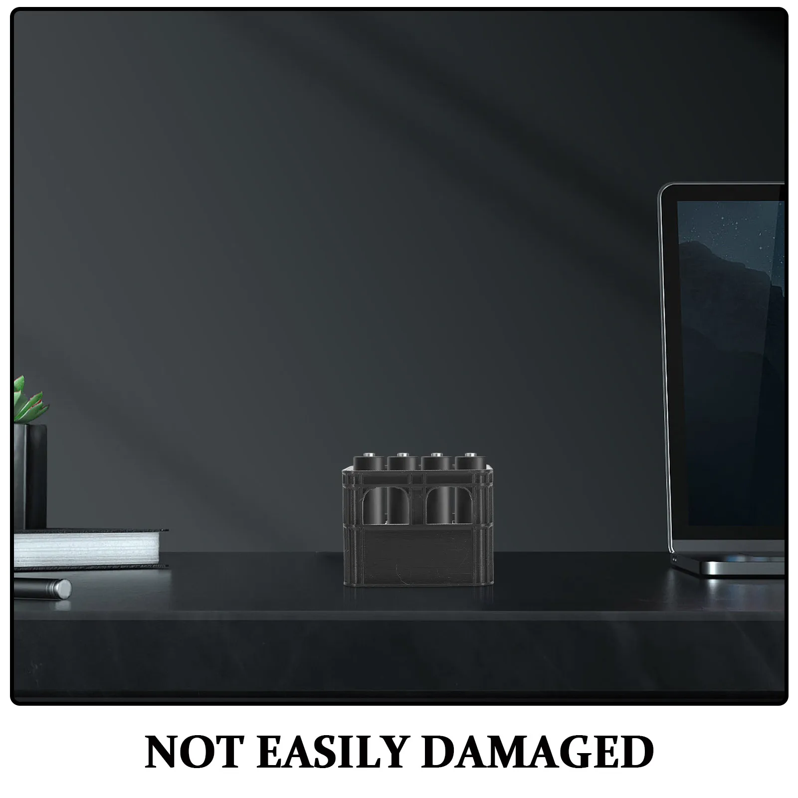 12-Slot Aa Battery Organizer Storage Box Compact Desktop Holder for Home Office Quick Identification Secure Plastic Battery Case