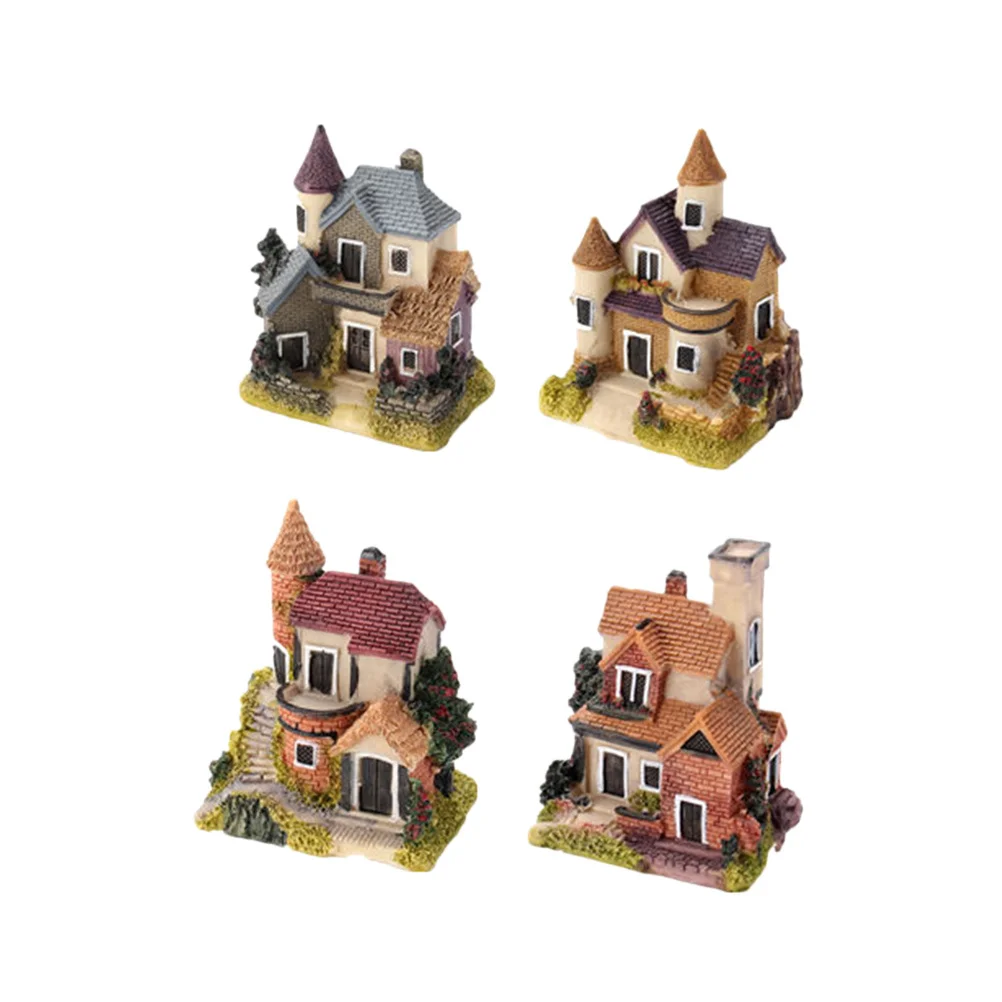 

1Set Miniature Fairy Garden Resin Cottage Mini Stone Moss Micro Landscape Outdoor Plant Pot Garden Decor