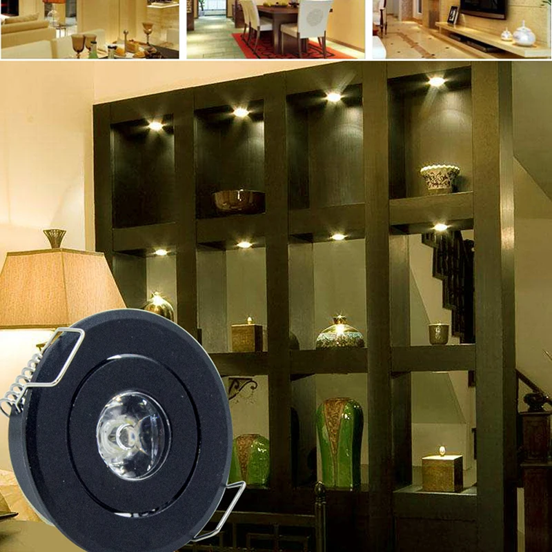 Dimmable 1W 3W Mini Round High Power LED Recessed Ceiling Down Light Lamps LED Downlights for Living Room Cabinet Bedroom