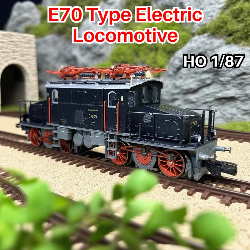 

HO Тип 1/87 Игрушечный поезд E70 Тип Электрический локомотив Цифровые звуковые эффекты 25748, Модель черного поезда Игрушечный подарок для мальчика