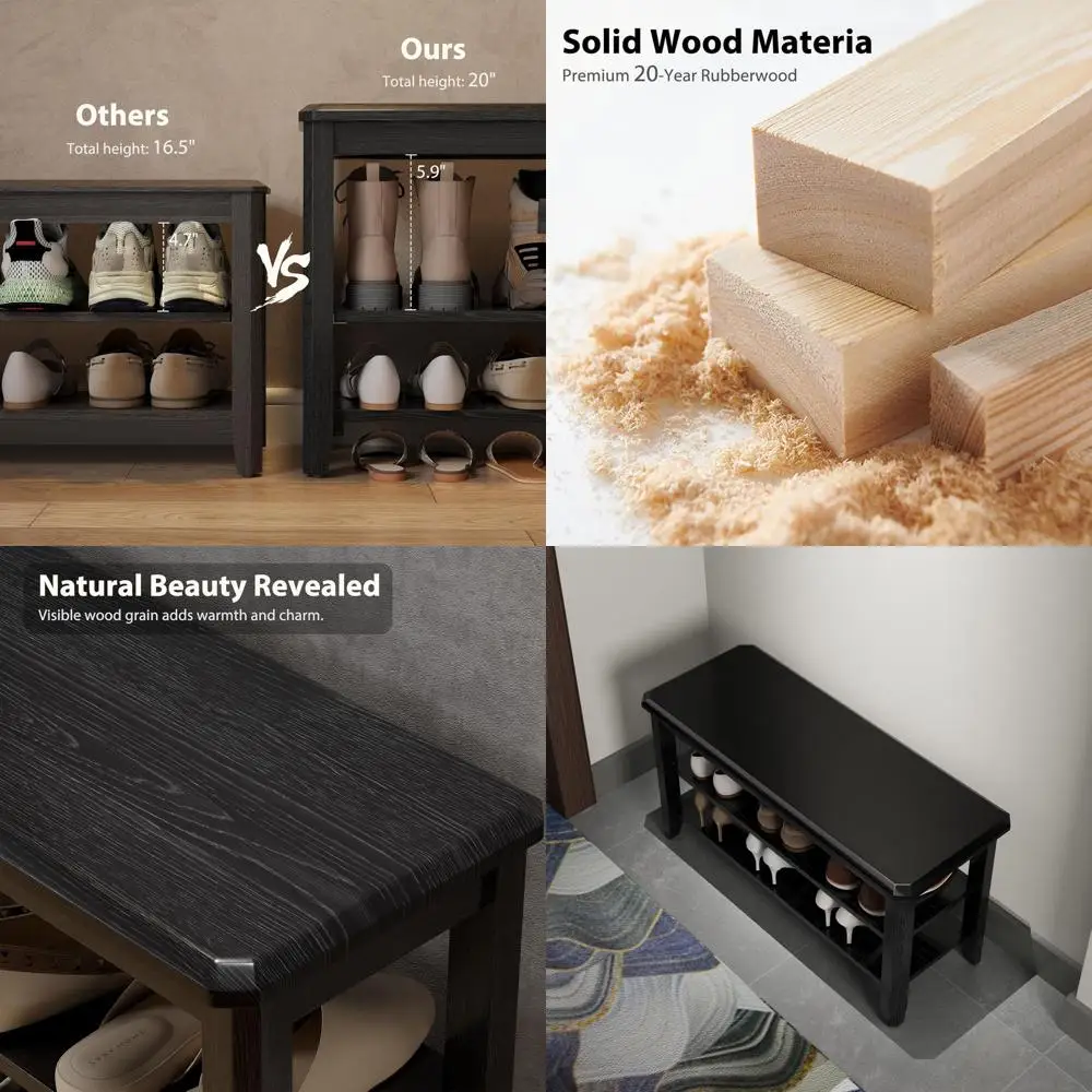 

2-х уровневая скамья для хранения обуви в прихожей, 31,5 для входной двери и спальни