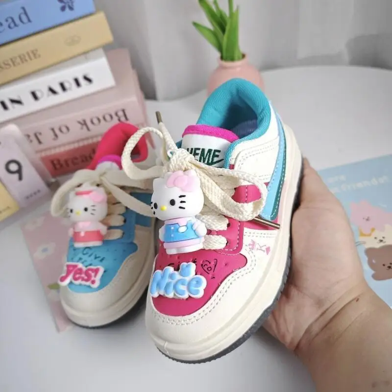 

Sanrio Hello Kitty Girl Kawaii Casual Shoes Spring and Autumn Seasons Student Low-Top Fashion Cartoon Child Sneakers New Style