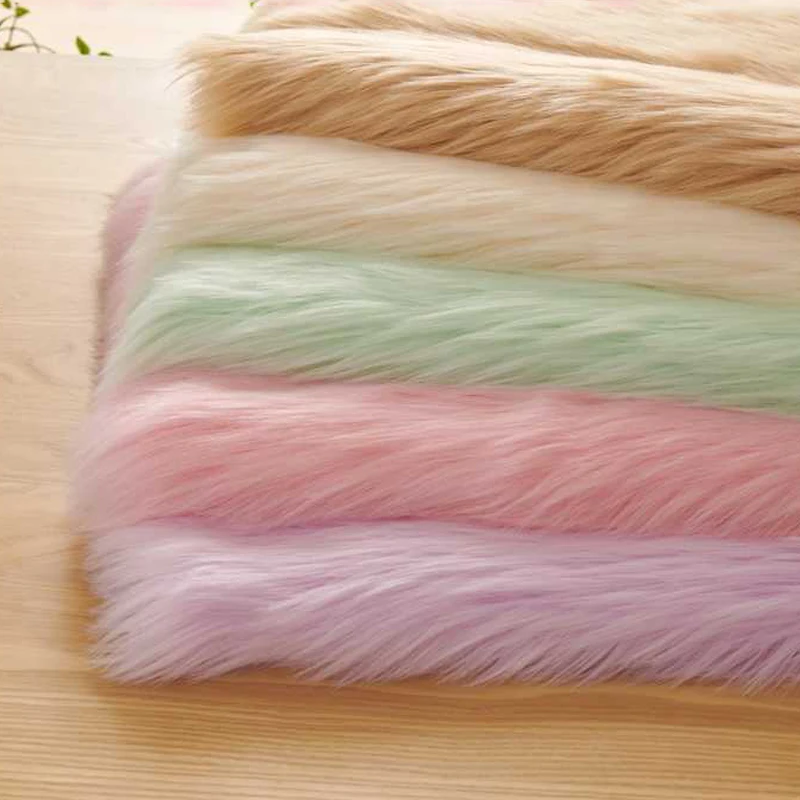 

50x170cm Fluffy Soft Faux Fox Fur Fabric 5.8cm Long Plush Fur Fabric For Diy Fursuit Costume Jewelry Counter Cover Photo Props