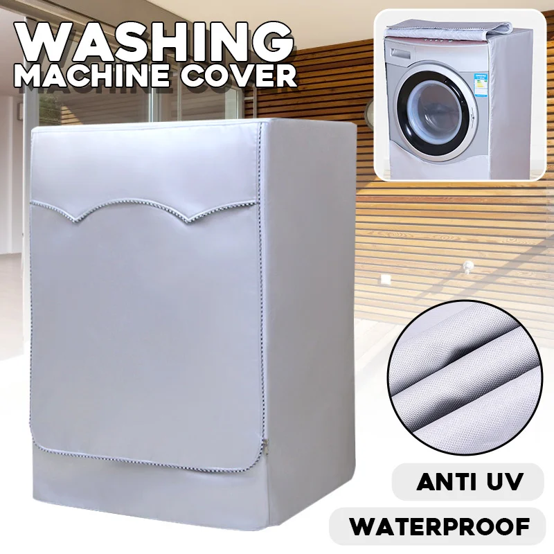 Fully Automatic Roller Washer Sunscreen Washing Machine Waterproof Cover Dryer Polyester Silver Dustproof Washing Machine Cover