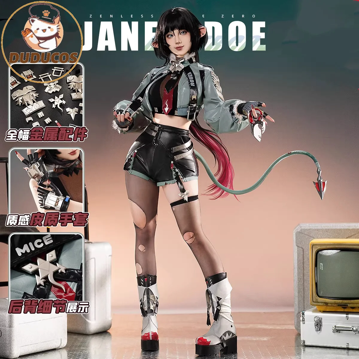 

【Ready For Ship】Jane Doe Cosplay Costume Game Zenless Zone Zero Cosplay 【S-XL】DUDU-SR ZZZ Women Metal Accessory Mice