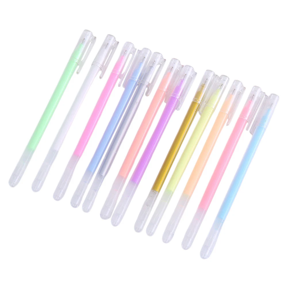 

12 Pcs Highlight Pen Stationery Lightweight Highlighters Fluorescent Fluorescence Diary Mark Pens Fine Tip Plastic
