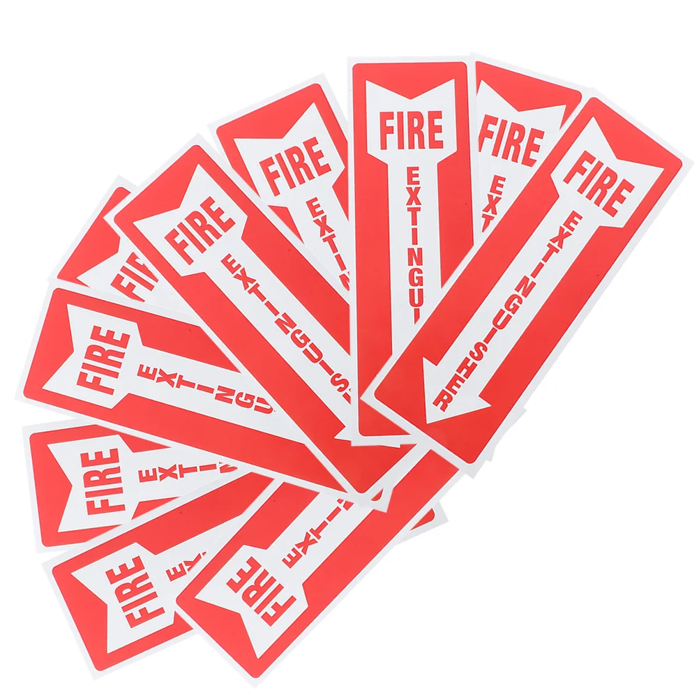 

10 Pcs Fire Extinguisher Sticker Decal Adhesive Label Signs for Safety Stickers Office Tag