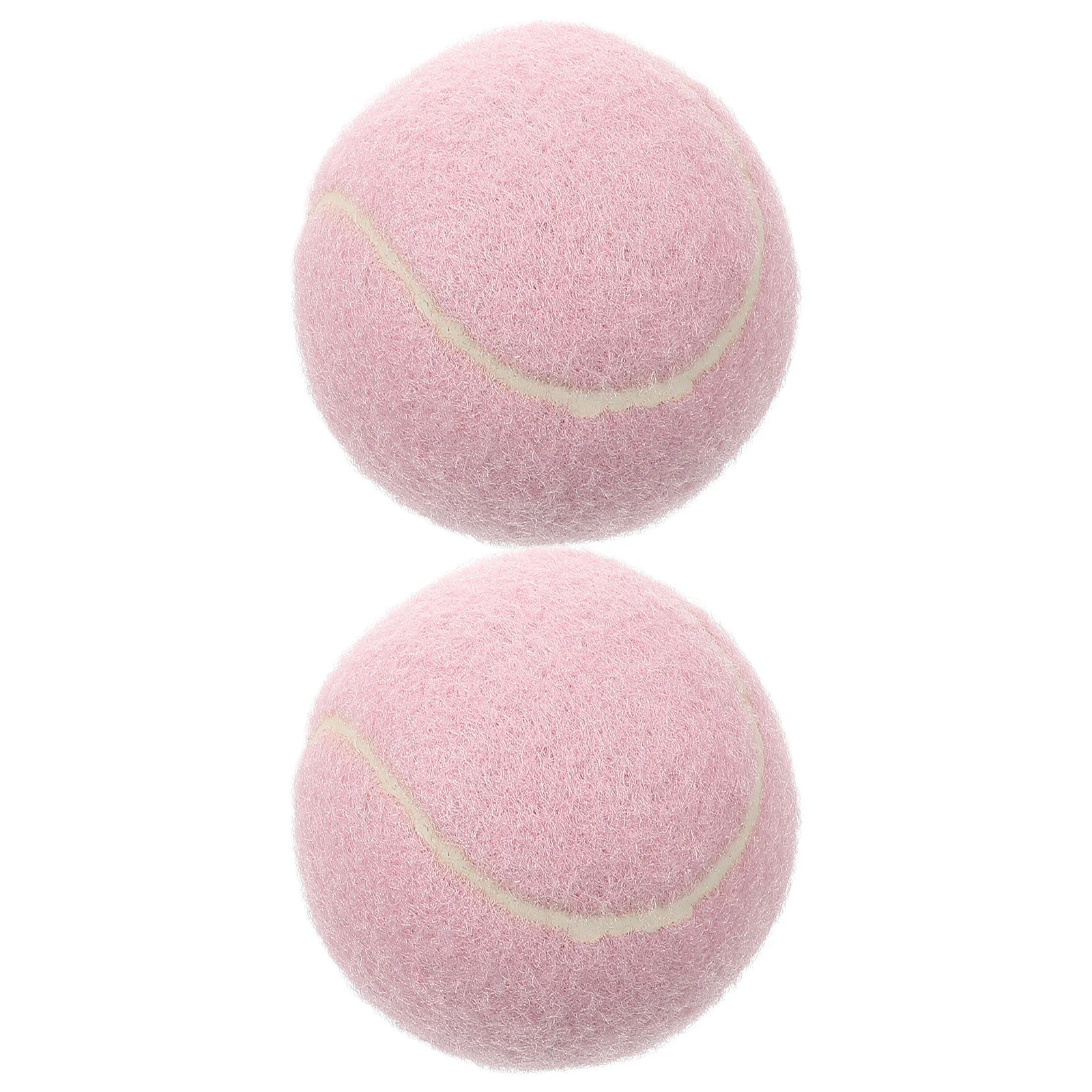 2pcs Tennis Ball Toys For Player Rubber Starter Ball Playful Bulk 600X600X600CM Beginner Training Playing Girl Pink Balls Child