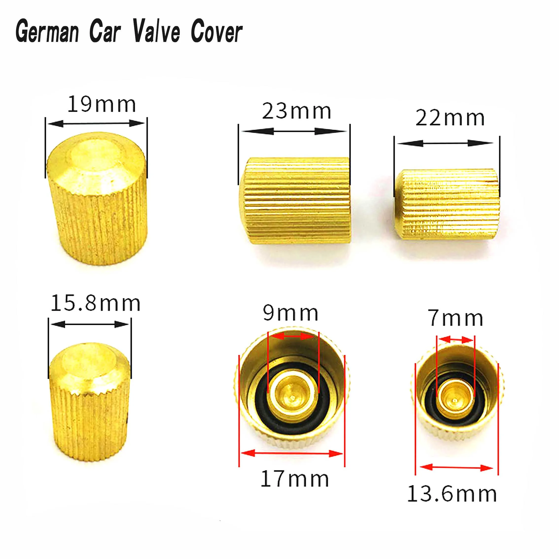 R134a A/C Valve Covers High/Low Pressure Hoses Seat Valve Cap Dust Hat For Volkswagen Bora Polo Audi Q7 Skoda Touareg Langyi