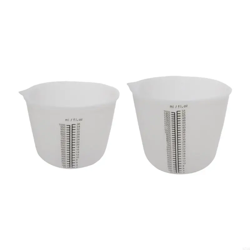 573B Large Capacity Mixing Cup Silicone Measuring Cup with Accurate Markings Cooking Accessory Kitchen Cake Baking Tool