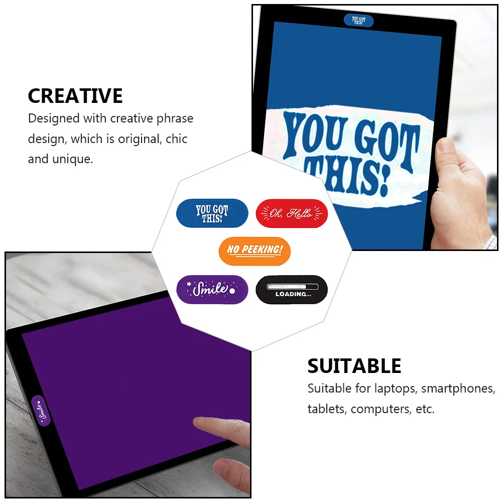 

5 Pcs Privacy Cover for Laptops Webcam Camera Safety Protective Anti Peeping Covers Laptop Tablet PC Personal Privacy Protector