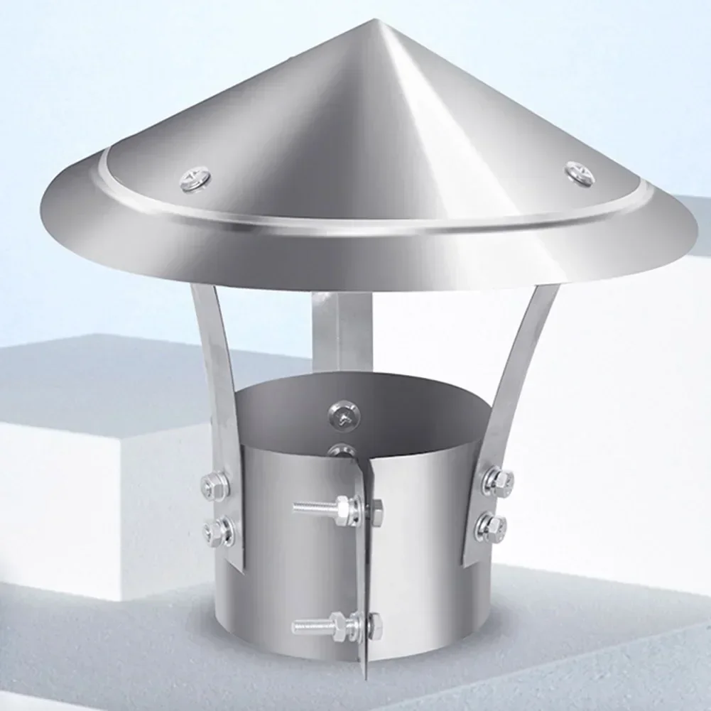 304 cappuccio in acciaio inox camino cappello da pioggia accessorio per camino uso Versatile Design antivento efficace protezione antipioggia