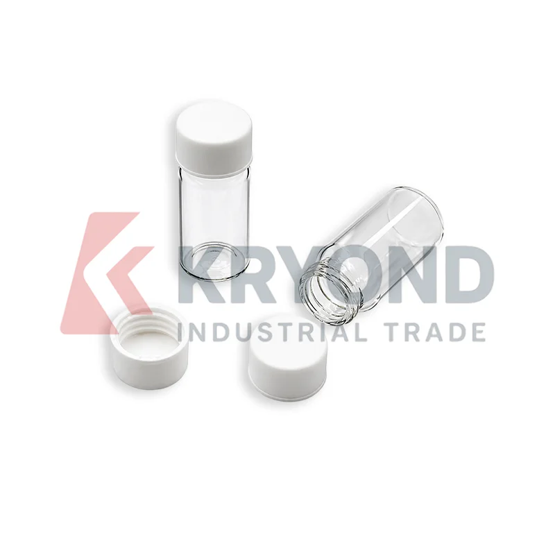 EPA Sample Vials 20ml Clear Glass Screw Cap Chromatography Container PTFE Silicone Septa Laboratory Storage 10PCS Lab Set Series