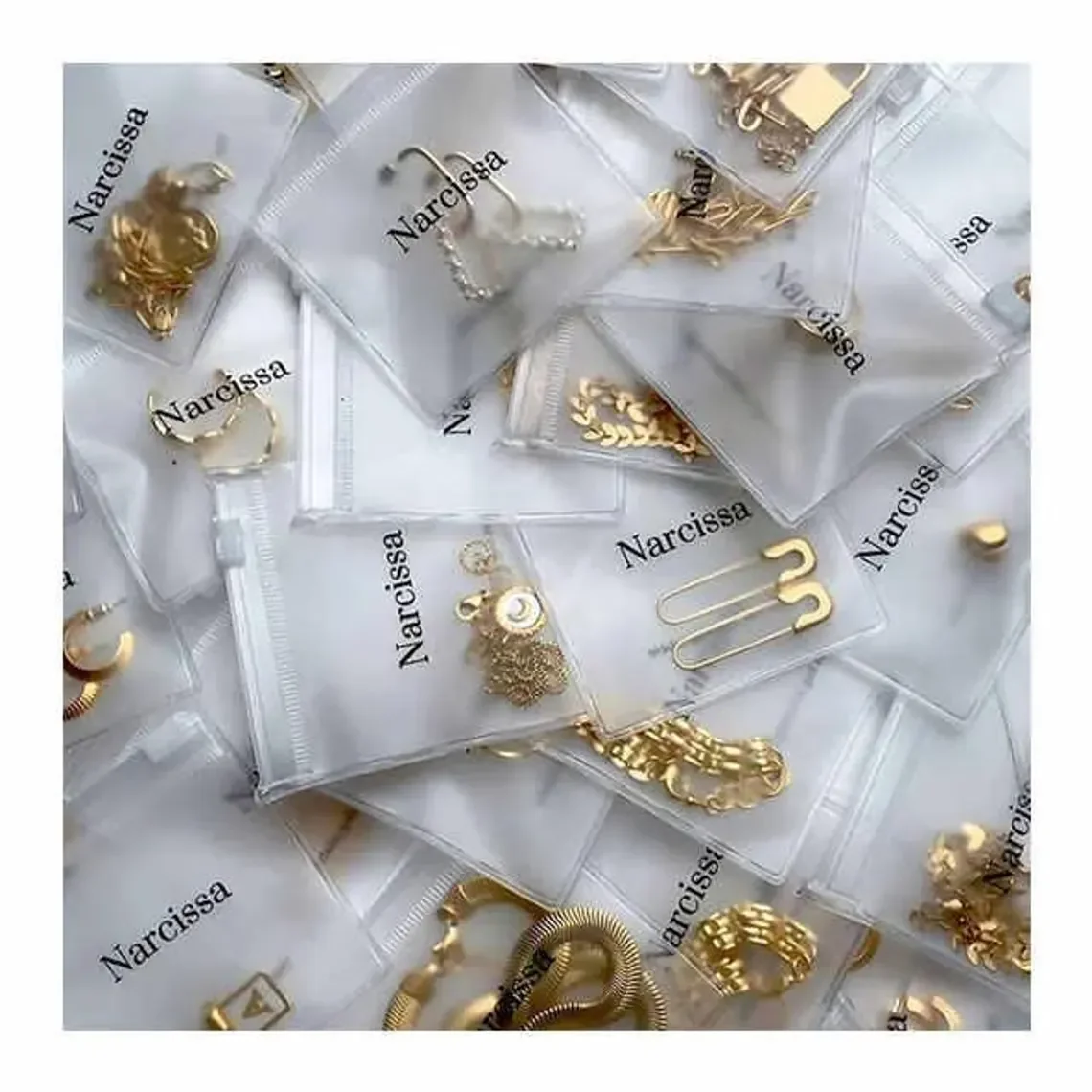 50/100pcs Custom Logo Clear/Transparent/Matte/Frosted Self Sealing Strong Pvc Zip Lock Jewelry Plastic Bags for Jewellery Packag view 5
