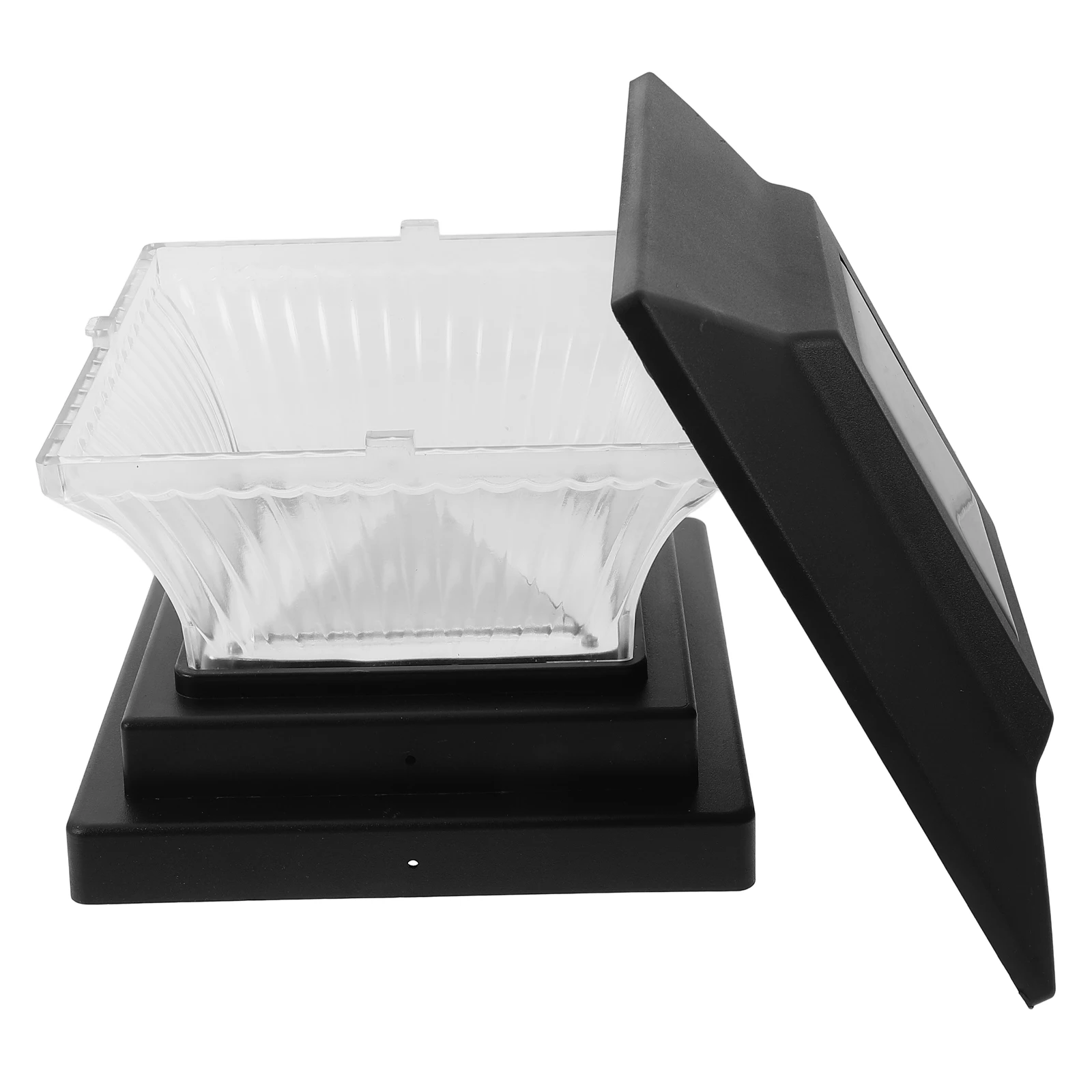 

Solar Powered Post Lights Black Warm Yellow Led Pillar Lamps Outdoor Garden Lighting Decor For Patio Balcony Landscape