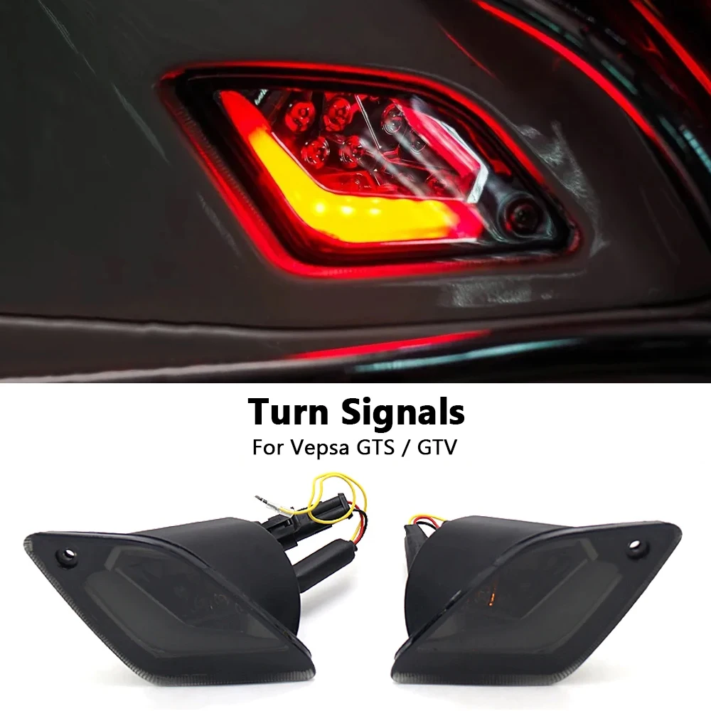 

New LED Turn Signal Light For Vespa GTS300 GTS 300 GTV300 GTS150 GTS250 GTV250 Motorcycle Accessories Flasher Indicator