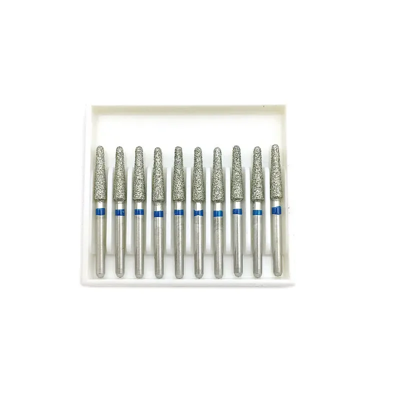 10pcs Dental Lab Diamond Burs Drill Polishing Smoothing Whitening for High Speed Handpiece TR-14