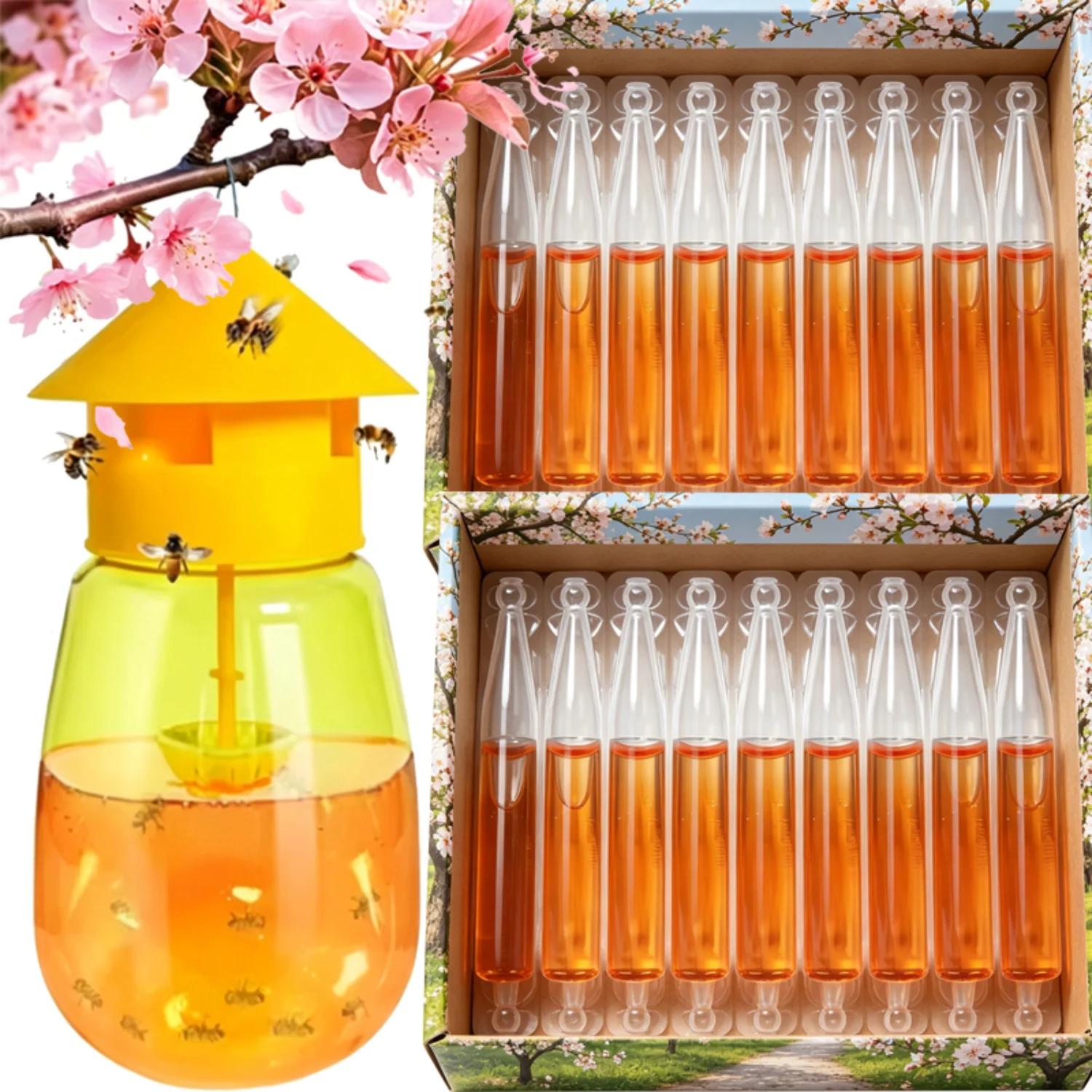 Trampa para Moscas de la Fruta, 1-30 Unidades, Plástico Transparente, Anti Moscas, Atrapa Insectos de Jardín, Control de Plagas en Huertos, Trampa para Abejas
