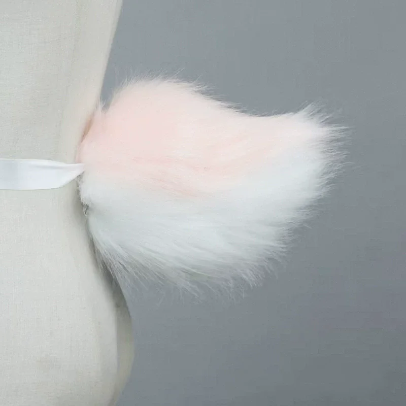 Niedlicher Plüsch-Hasenschwanz für Mädchen, Simulierter Tierschwanz, Hasenschwanz für Frauen, Cosplay-Requisiten und Accessoires – Detail 2