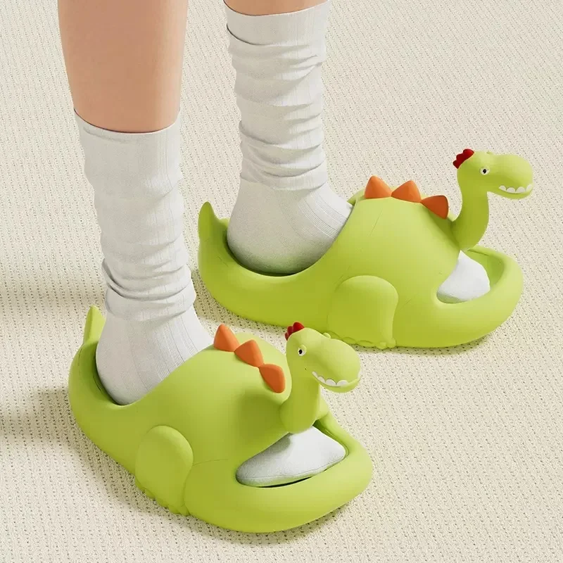 Funny Dinosaur Slippers Women Summer Shoes Casual Comfort Cartoon Slipper Sandals Ladies Home Slides EVA Flip Flops New 2023