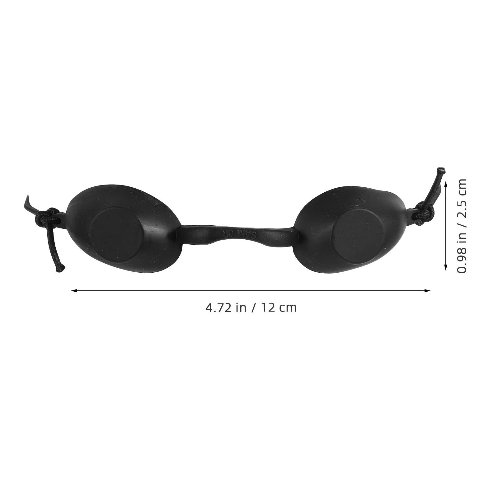 

2pcs Safety Eye Patch Protective Goggles Black Durable Silicone Adjustable Length Suitable All Ages IPL Leds Teeth