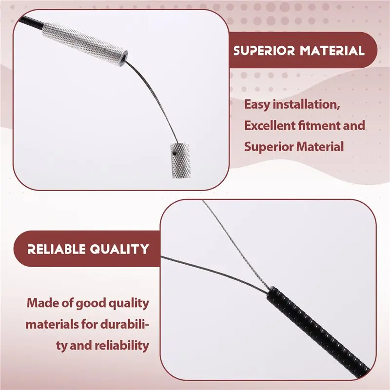 A99F-Car Door Lock Rescue Tool Kit - 1M Flexible Snake Rope With Thickened Hook For Key Extraction, Locksmith Services