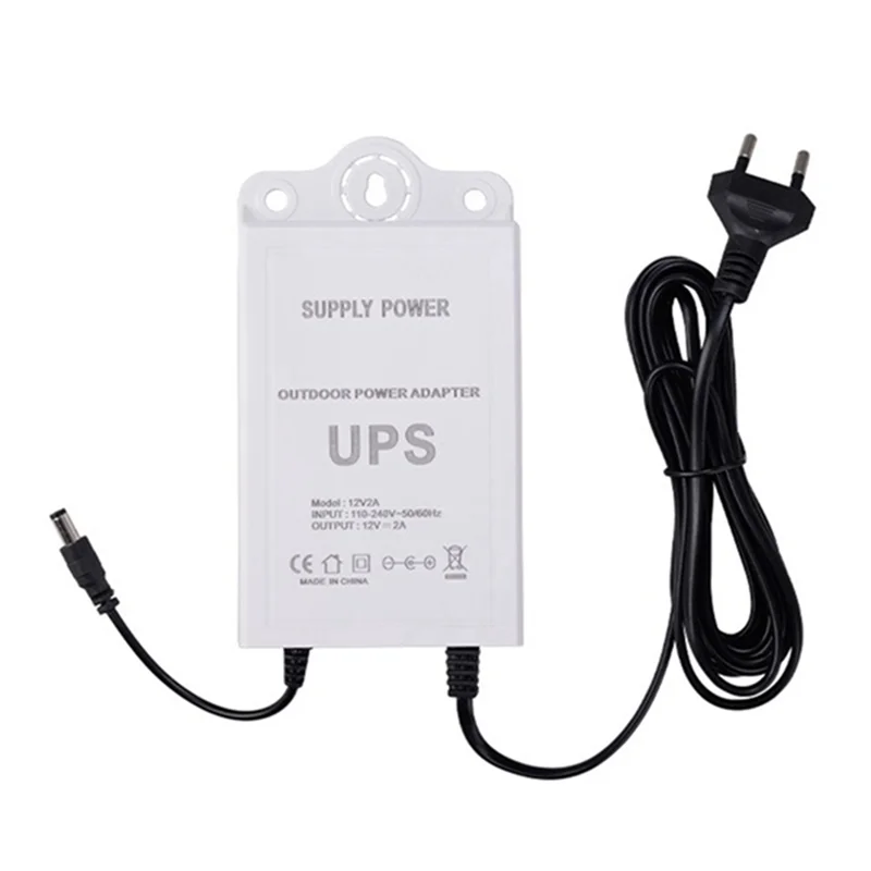 12V-2A Uninterruptible Power Supply Orwifi, Modem, Router, Security Camera Mini UPS Battery Backup Protector EU PLUG