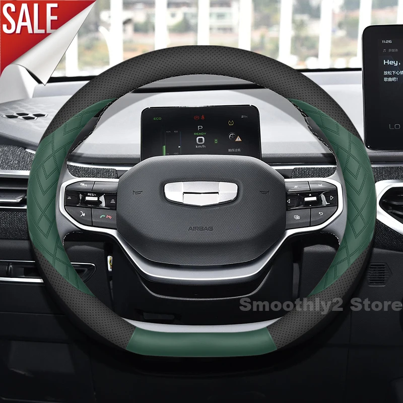 

Car Steering Wheel Cover For Geely Geometry C 2023 2024 2025 Non-slip Leather Auto Steering Wheel Geely Geometry C Accessories