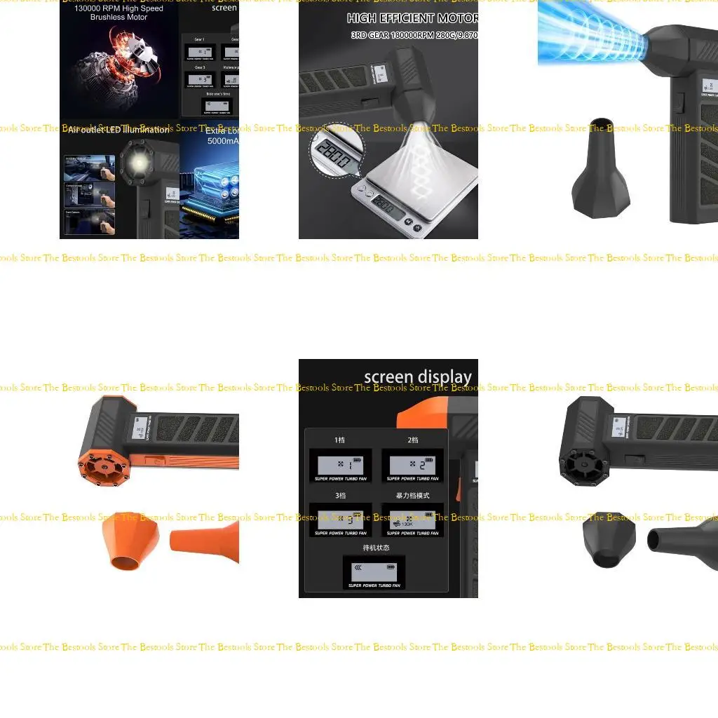 

12PF Electric Air Dusters 130000RPM Power Cordless Air Dusters Adjustment Blower Rechargeable Dust Blower for Computer Keyboard