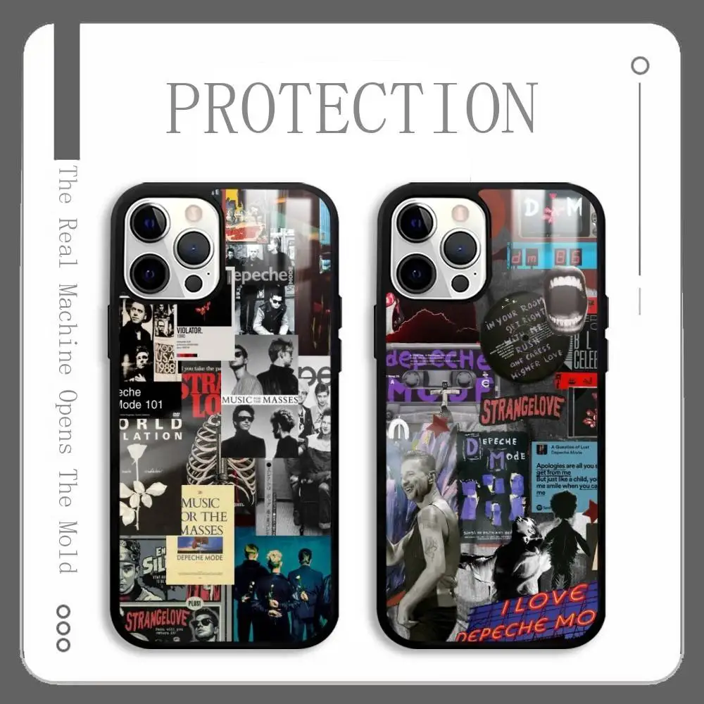 

D-DepecheS Modes Band Phone Case For IPhone 16 15 14 13 12 11 Pro Max Plus Mini Plus Hard Mirror Surface Protect Funda