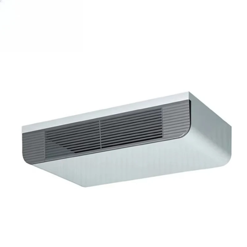 

Thermostat-controlled horizontal fan coil unit for heating and cooling wall-mounted water cooling systems