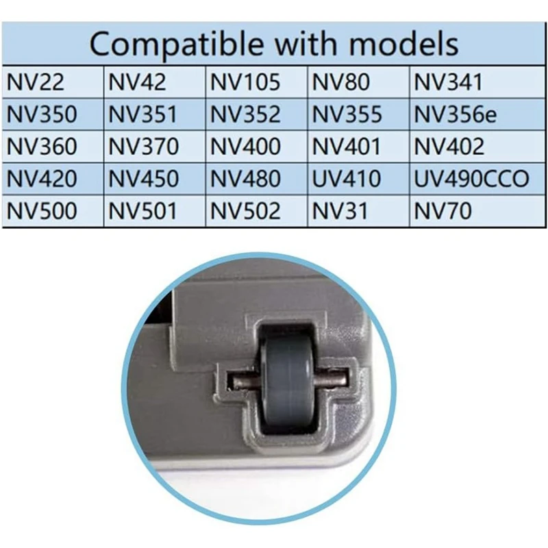 Vacuum Cleaner Replacement Wheels For Shark Navigator Rotator Models NV341, NV350, NV351, NV352, NV355, NV500