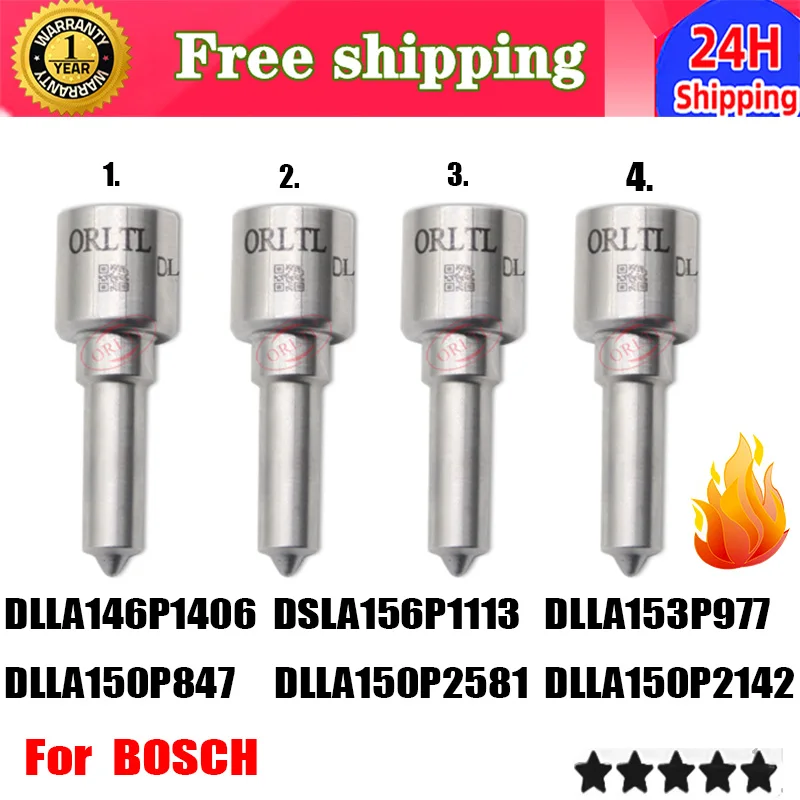 

4 шт. DSLA156P1113 DLLA153P977 DLLA150P847 DLLA146P1406 DLLA150P2581 DLLA150P2142 для дизельной форсунки Common Rail BOSCH