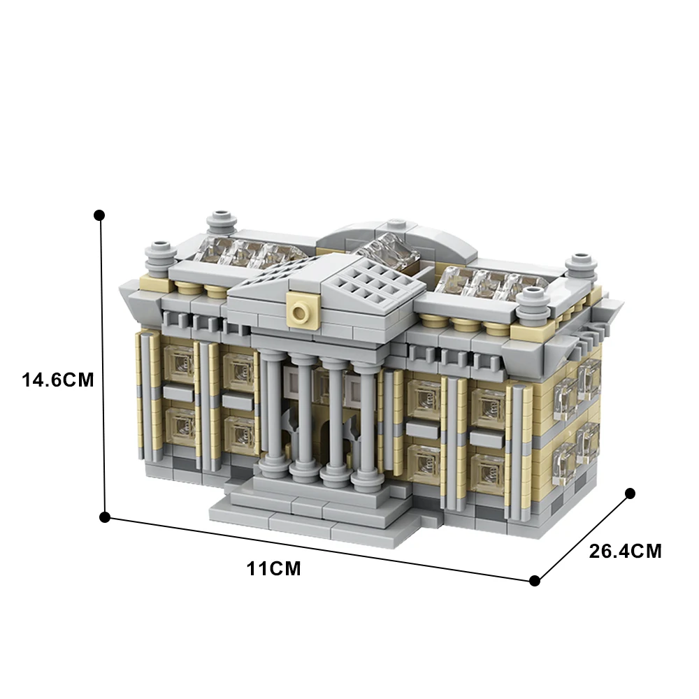 MOC Medieval landmark Architecture Mini Courthouse Model Building Block Set City National Procuratorate Stree Tview Bricks Toys