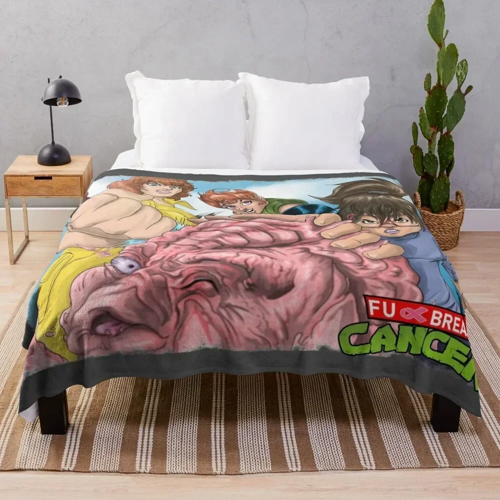 

FU Breast Cancer Throw Blanket Warm Flannel Blanket for Couch Chair Bedroom