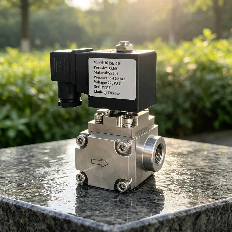 Stainless Steel High Pressure Solenoid Valve Industrial Water Gas Oil Pipeline Valve