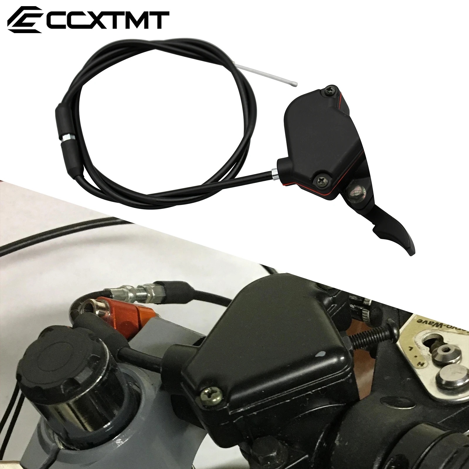 7/8 "kierownica dźwignia przepustnicy sterowanie kciukiem kabel akceleratora montaż 22mm dla Quad motor terenowy motocykl TaoTao ATV uniwersalny