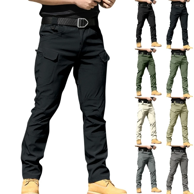

Мужские брюки-карго, водонепроницаемые легкие походные брюки, рабочие брюки для активного отдыха с несколькими карманами
