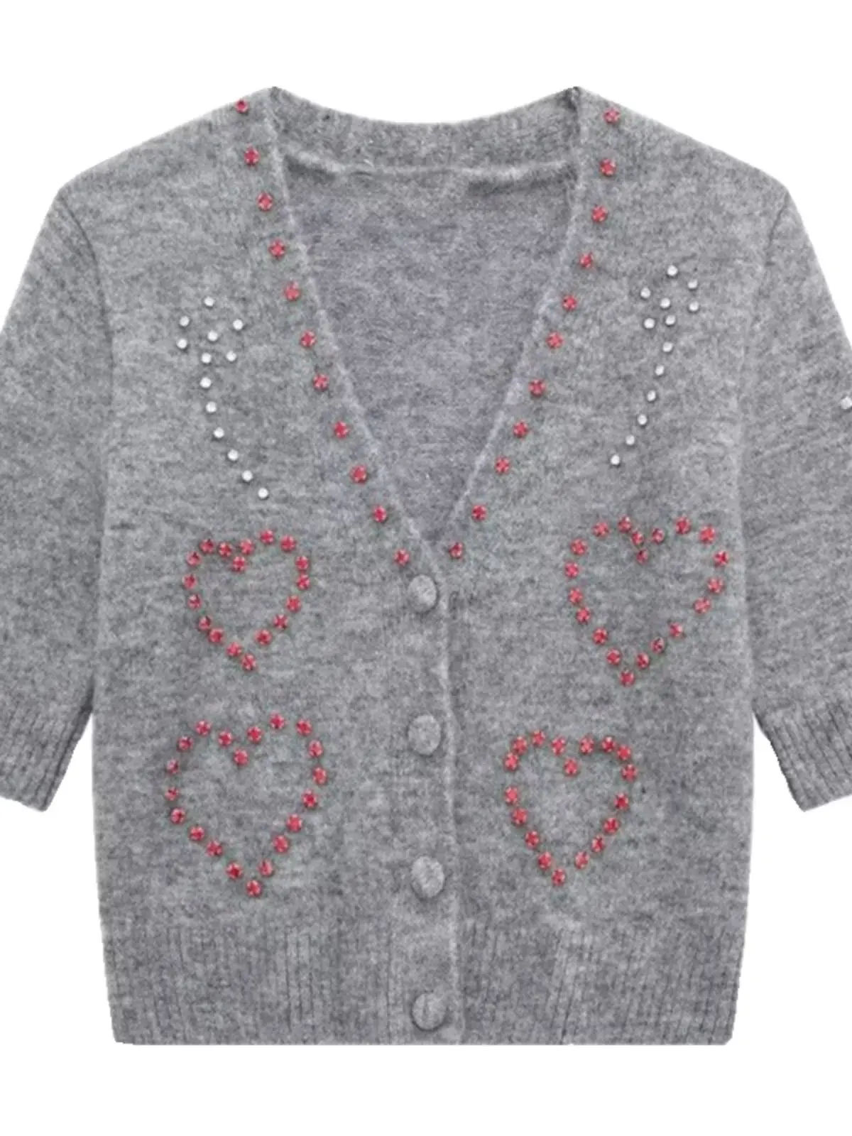 Cardigan tricoté ort Sve pour femmes, pull polyvalent en tissu Polyester, décoration de bijoux, doux, printemps 2024