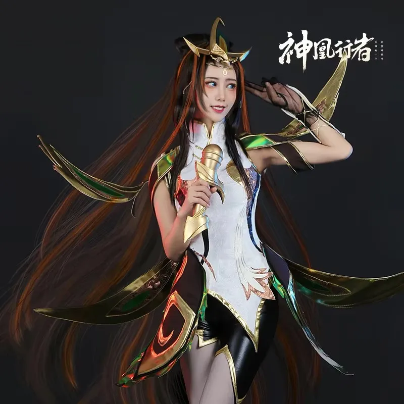 High Quality LOL Graceful Phoenix Seraphine Cosplay Costume Women Halloween Dress Suit Game Uniform Anime Outfits Clothes COS