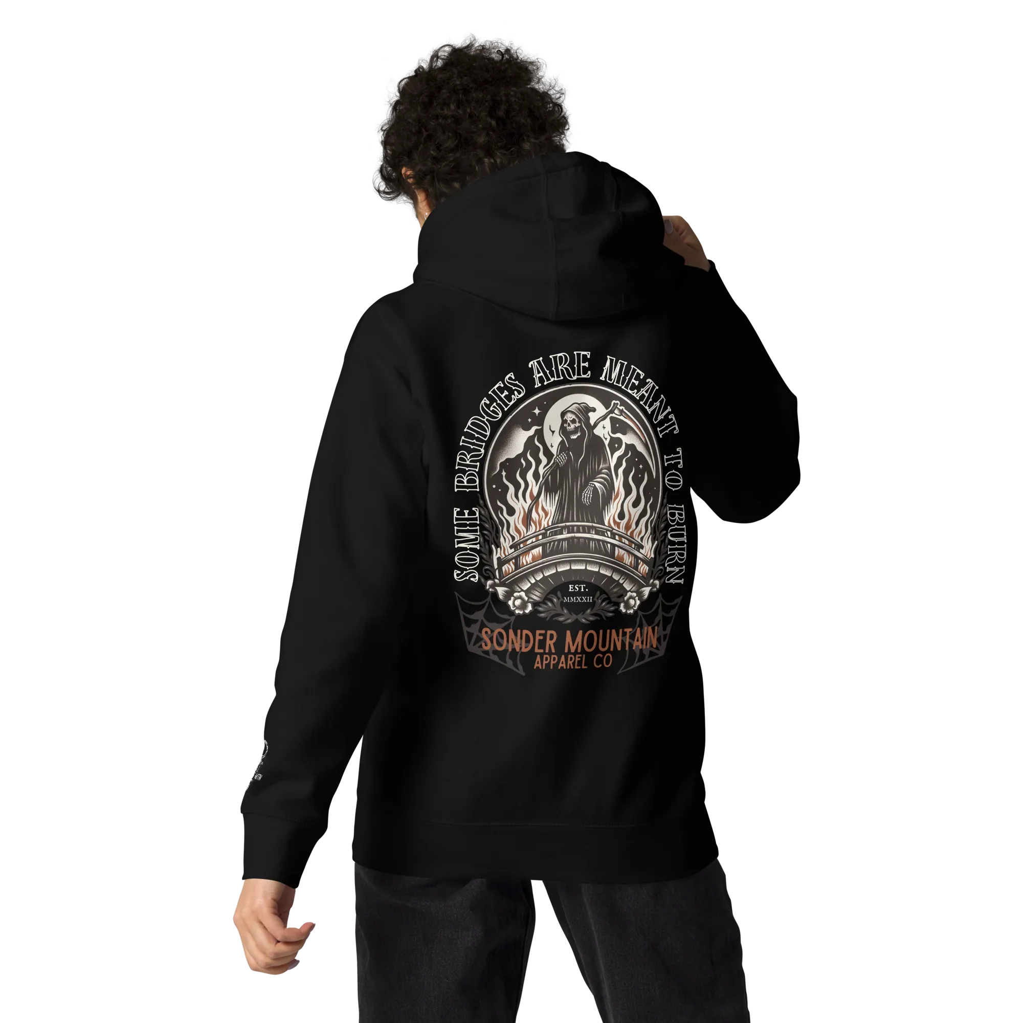 

2025 Autumn and Winter Meant To Burn Tattoo Hoodie High-end Luxury Is for Both Men and Women Top Y2k