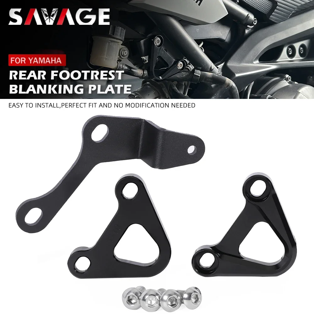 MT09 Tracer Rear Passenger Footrest Blanking Plate Bracket For YAMAHA MT-09 MT-10 FJ09 FZ-09 FZ10 XSR900 Tracer 900/GT 2014-2024