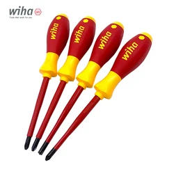 WIHA 2 in 1 Insulated Screwdriver 1000V VDE Test Portable Insulation Electrician Phillips Slotted Pozidriv Screwdrivers