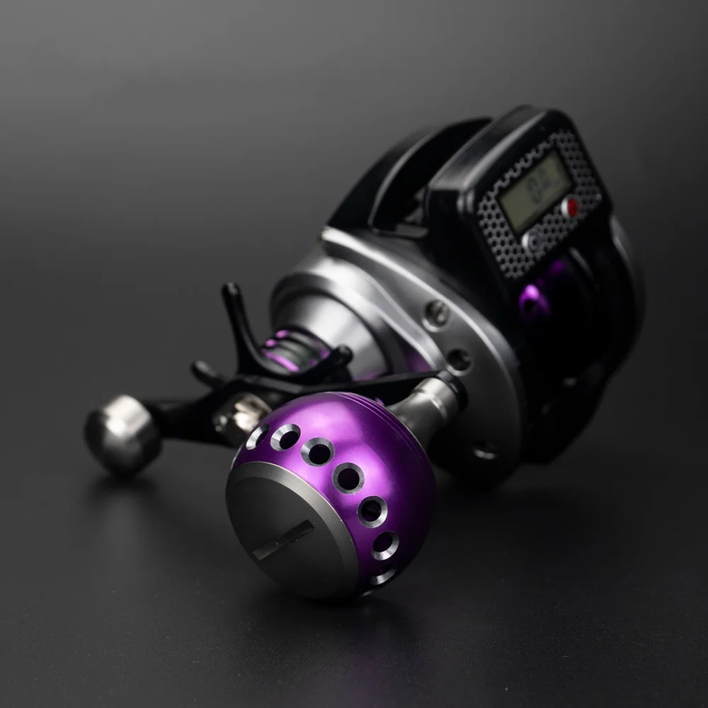 Waterproof Electronic Digital Display Sea Fishing Reel for Line Counter Baitcasting Wheel 16+1BB Smooth Low-Profile 8kg Max Drag