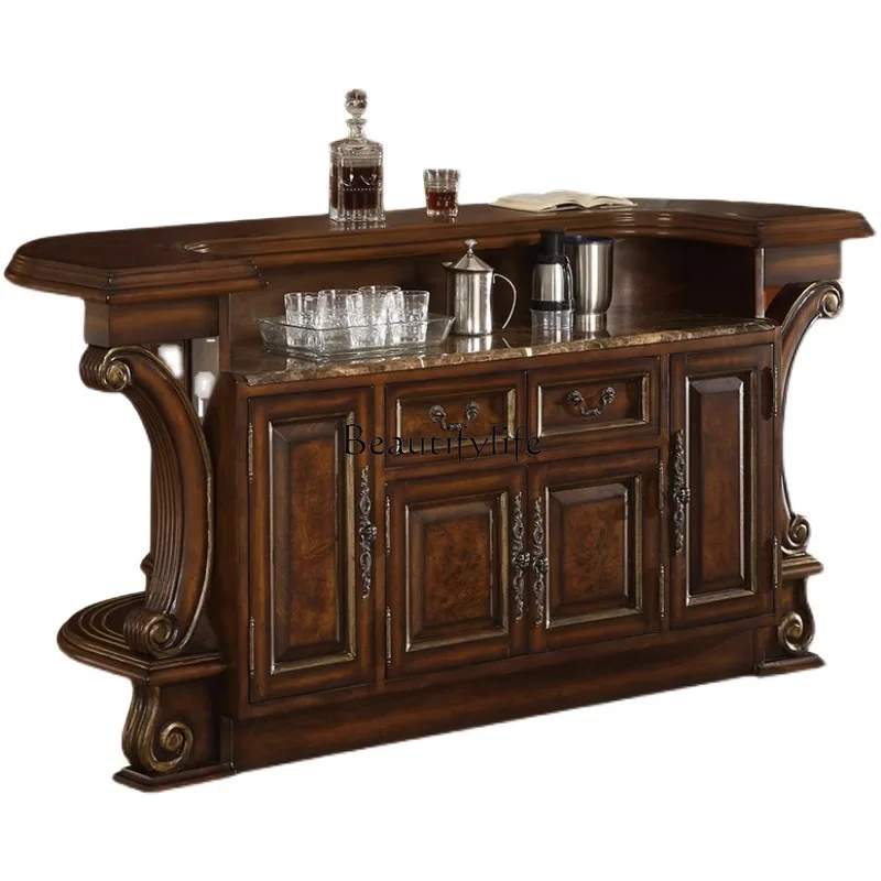 

Household European wine cabinet Living room partition cabinet Simple modern bar table